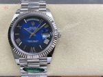 AR Factory Rolex Daydate 40*12.2mm 3255 Movement Dark Blue Ombre Face Romans Markers SS Band Watch
